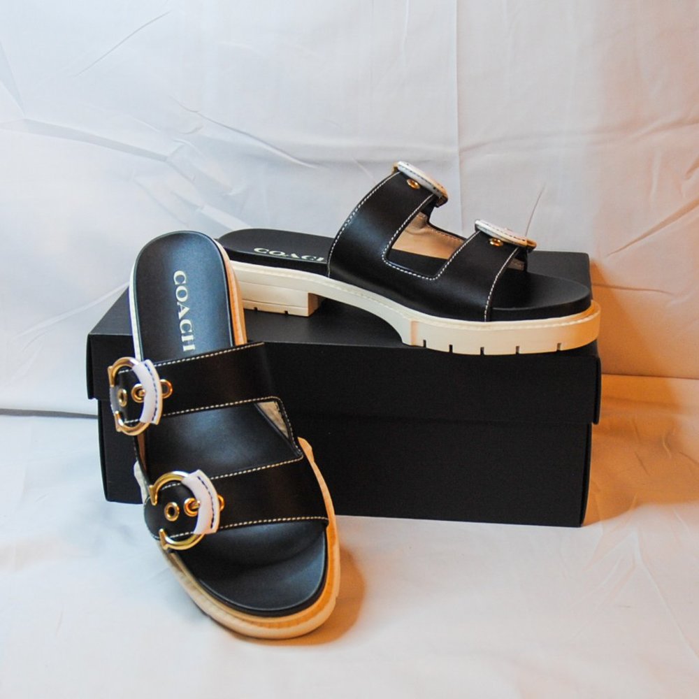 Coach Piper Leather Sandal Size 7.5B